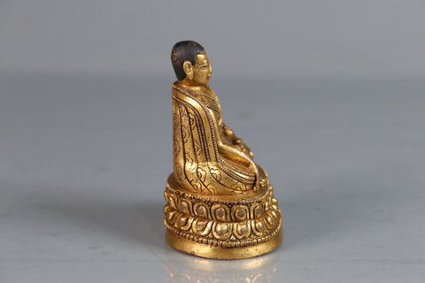 藏傳佛教、銅鎏金上師造像